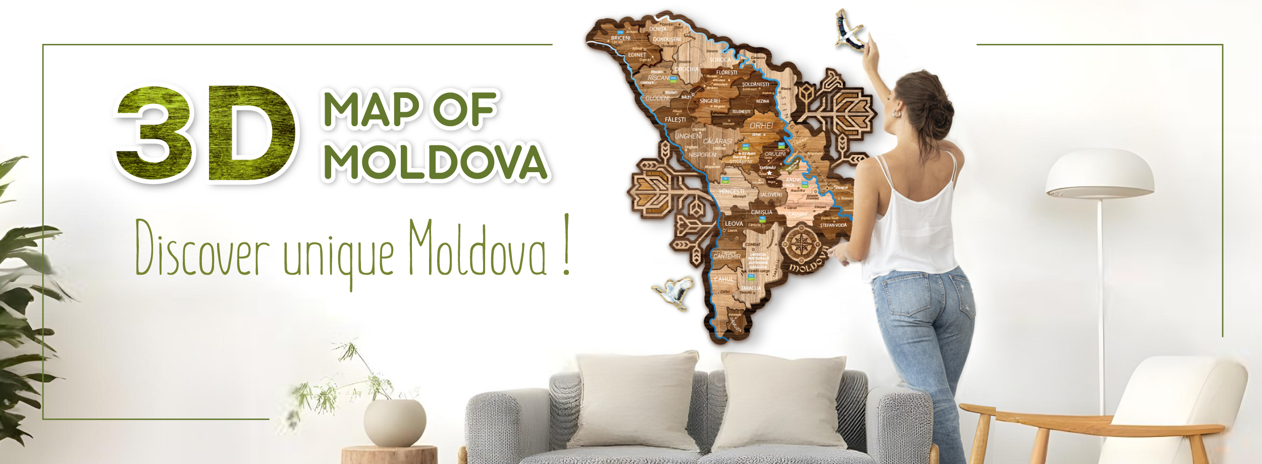 Mldova Map 3 D